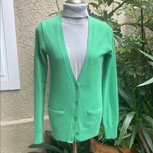 Green Magnifica Cashmere Knitted Cardigan